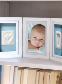 Babyprints Deluxe - triplakehys käden- ja jalanjäljelle + valokuvalle, valkoinen