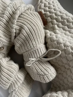 Baby's Only - vastasyntyneen neuletossut, Warm Linen