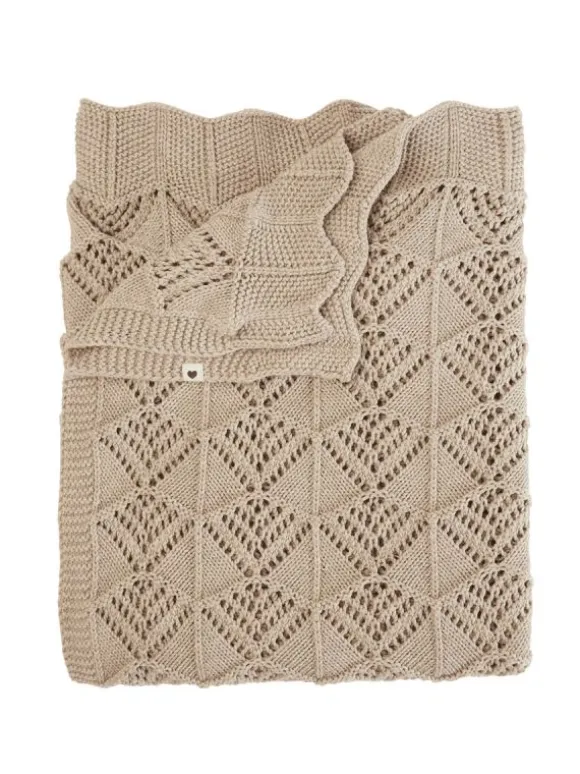 BIBS - Wavy vauvan torkkupeitto, tumma beige
