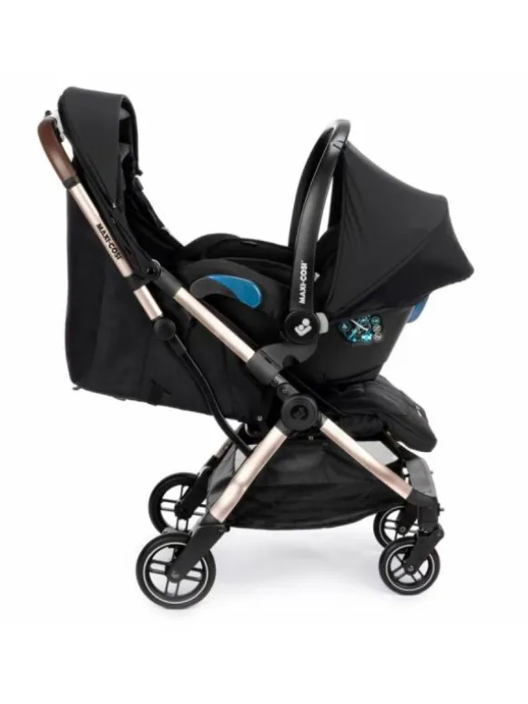 Maxi-Cosi Eva 3 Matkarattaat - Essential Black/Champagne
