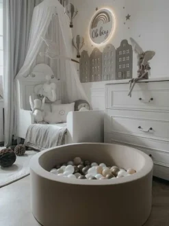 Pehmeä pallomeri + pallot (valitse värit), beige