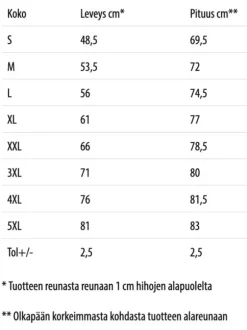 Pelipaita vanhemmalle omalla tekstillä, S-5XL musta