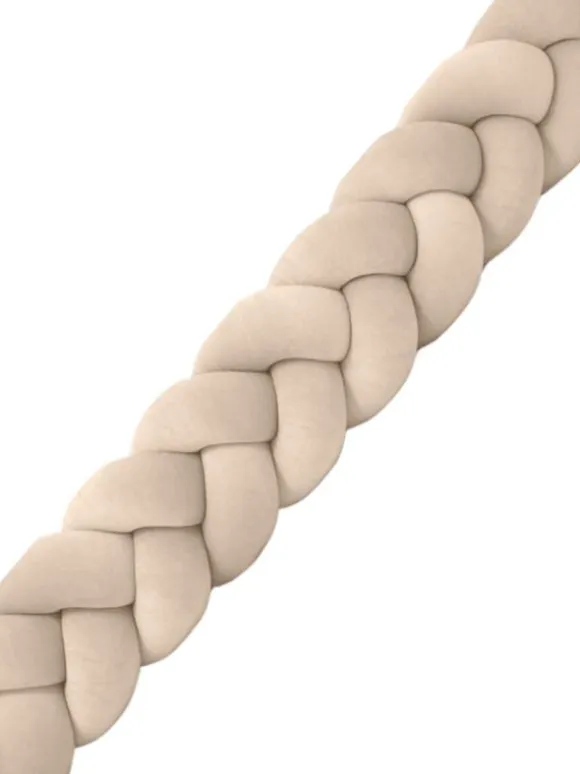 Velvet Palmikko reunasuoja pinnasänkyyn ja juniorisänkyyn - Beige