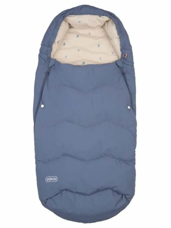 VOKSI - Explorer vauvan isompi untuvalämpöpussi, Stone Blue